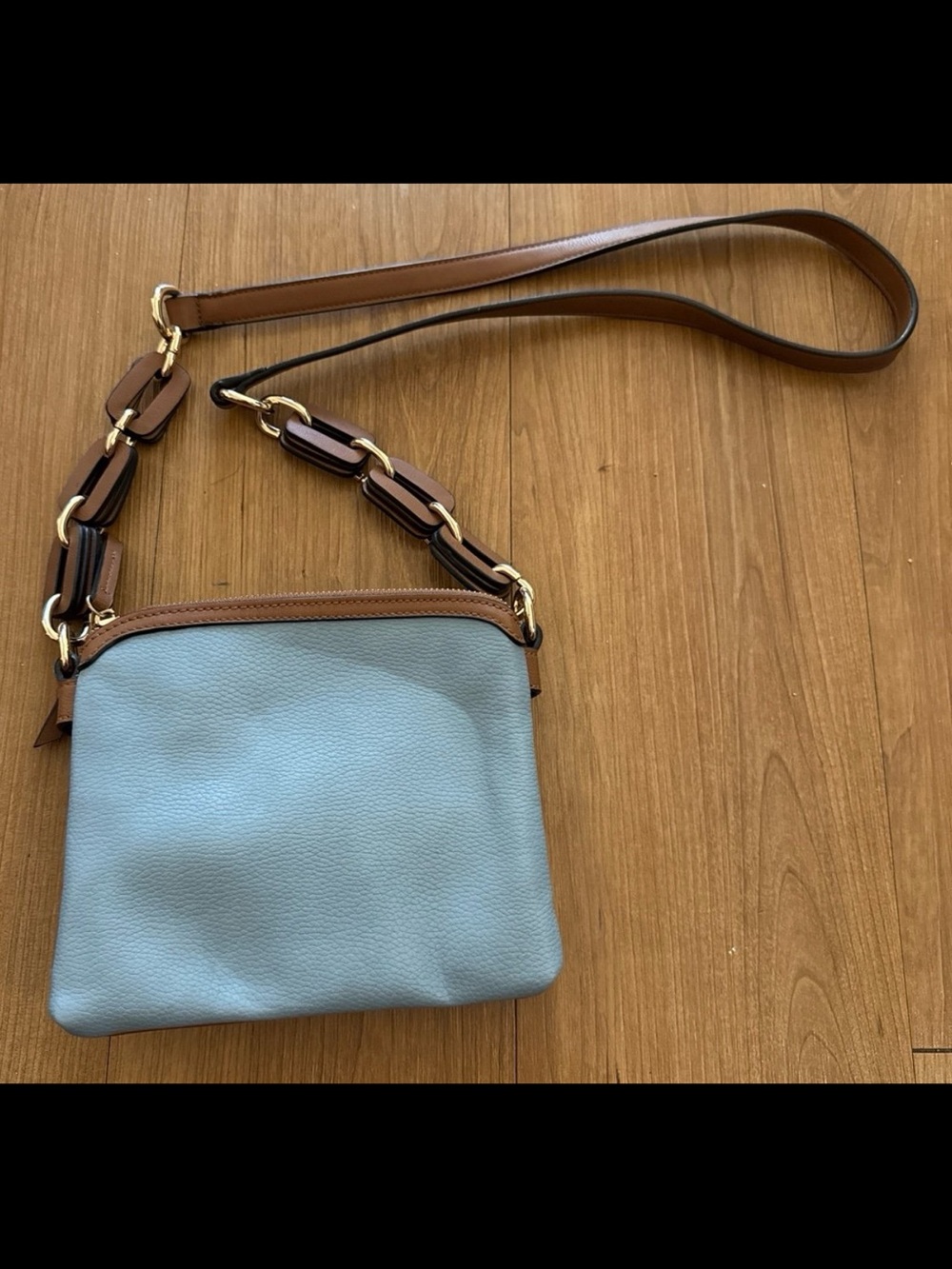Kohlโs Teal Blue & Brown Crossbody Bag